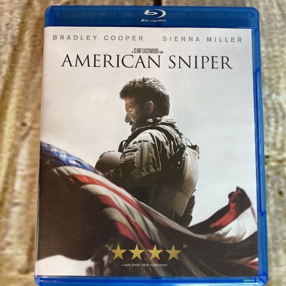 American Sniper Bradley Cooper & Sienna Miller Blu Ray And DVD Lot War Movie EUC